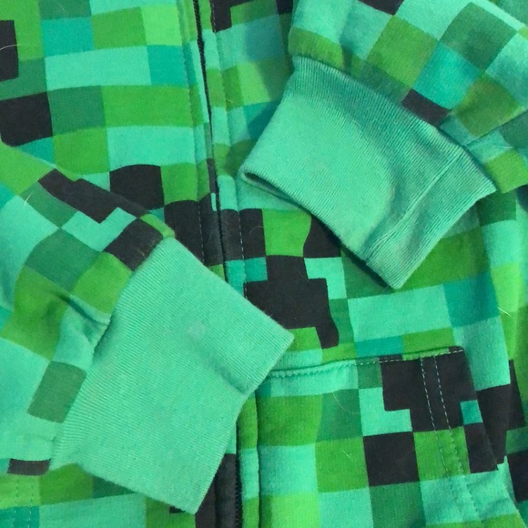 MINECRAFT full zip hoodie Youth Large - excellent condition mesh face hoodie - Picture 8 of 10